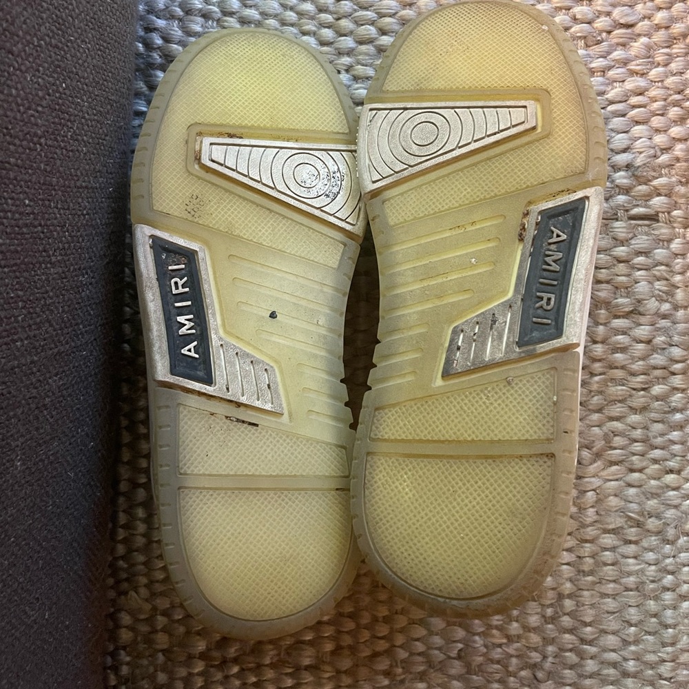 Amiri Stadium Perforated Leather Sneakers Size 40 View 5